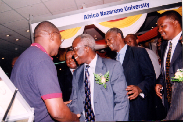 Chief Guest Hon. Sam Ongeri tours the stands